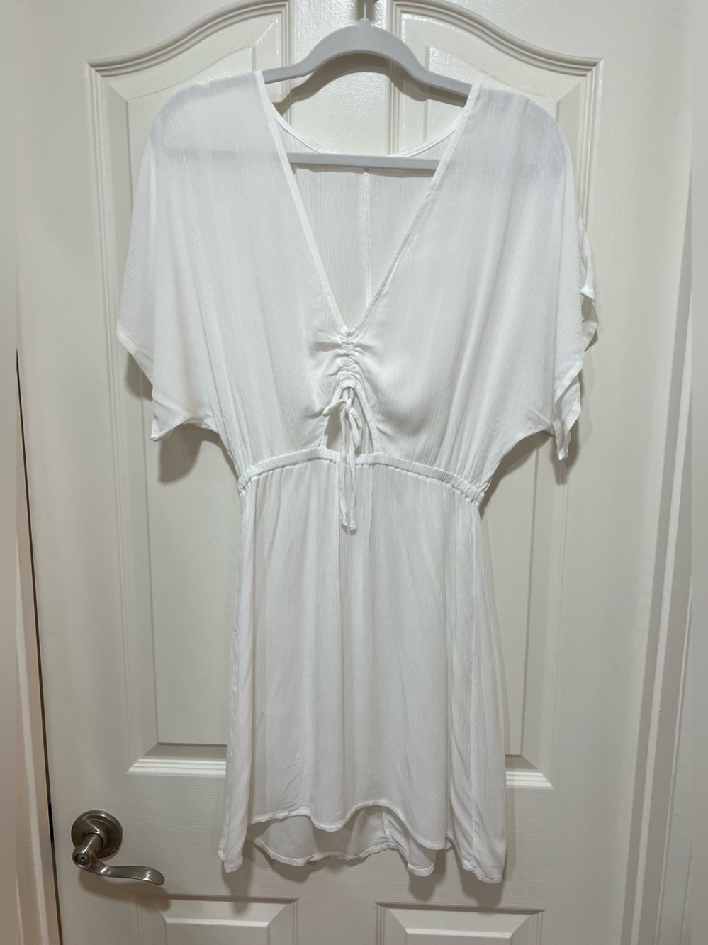 Flowy White Swim Cover-Up Dress